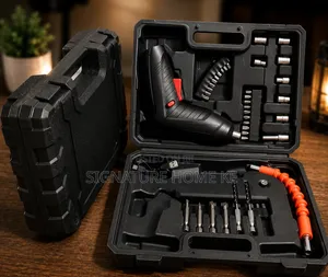 47pc Rechargeable Drill Screw Driver Tool Box Set