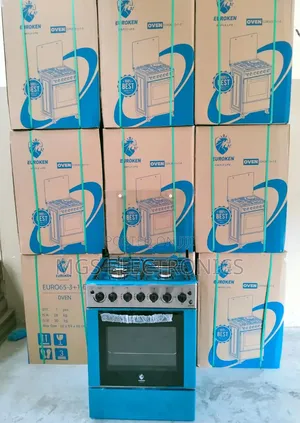 60*65 Euroken 3+1 Standing Cooker With Electric Double Heater Oven