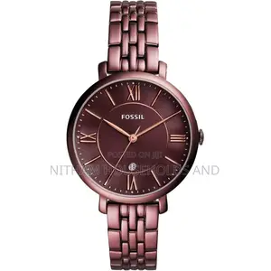 Fossil Es4100 Jacqueline Wine Stainless Steel Watch for Women