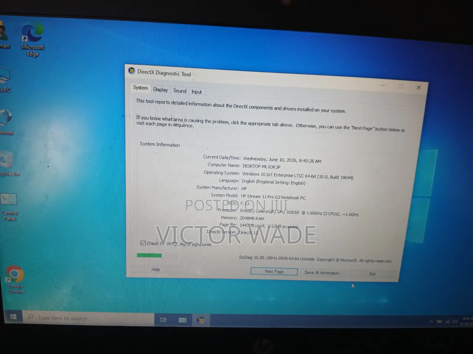 Laptop HP Stream 11 2GB Intel Celeron eMMC 32GB