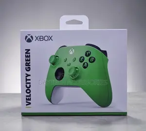 Microsoft Xbox Wireless Controller in the Velocity Green Colorway.