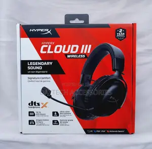 Hyperx Cloud Iii Wireless Gaming Headset in a Black Color Scheme.
