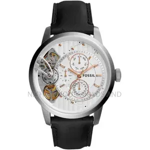 Fossil Me1164 Townsman Multifunction Black Leather Watch for Men