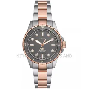 Fossil Es5348 Blue Dive Two Tone Watch for Women