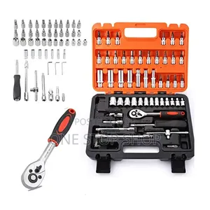 53pc Socket Wrench 4_14mm Screwdriver Bit, Extension Rod, Joint