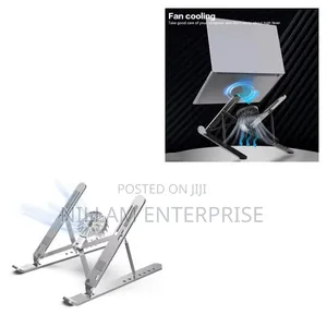 Mettalic Fan Cooling Laptop Stand