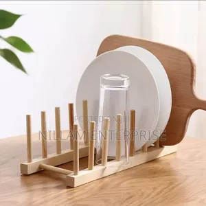 Bamboo Plate Pot Lids Holder