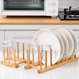 Bamboo Plate Pot Lids Holder