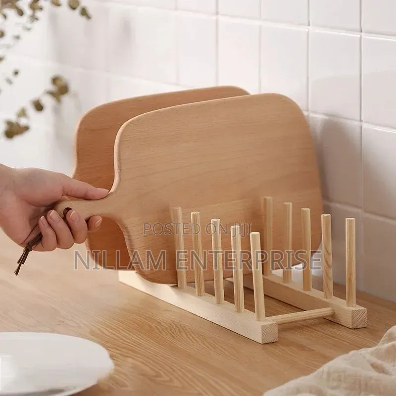 Bamboo Plate Pot Lids Holder