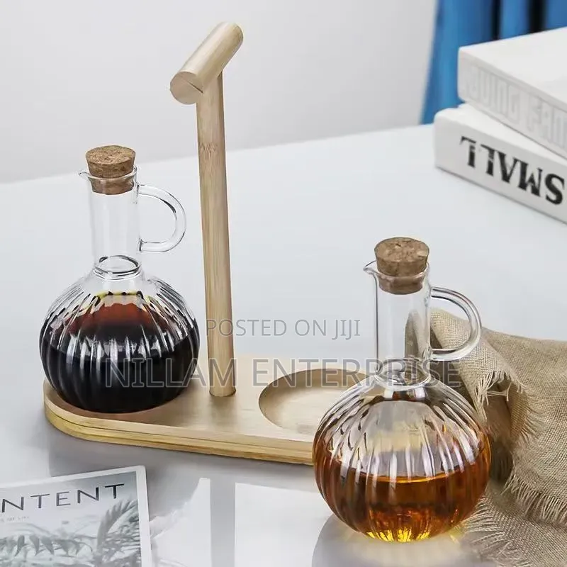 Glass Oil Pot Set