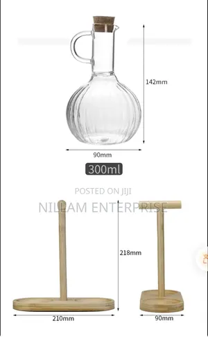 Glass Oil Pot Set