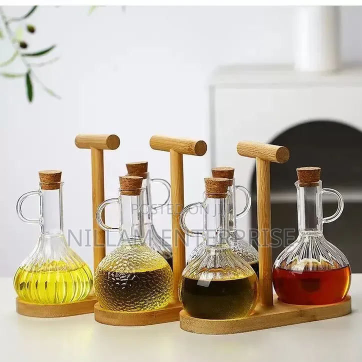 Glass Oil Pot Set