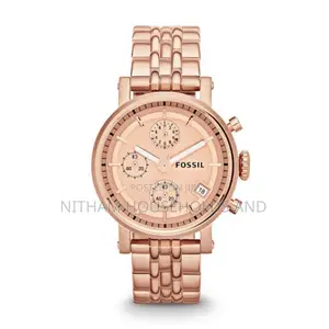 Fossil Es3380 Chronograph Rose Gold Watch for Ladies