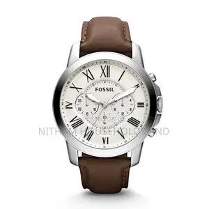 Fossil Fs4735 Grant Chronograph Brown Leather Watch for Men