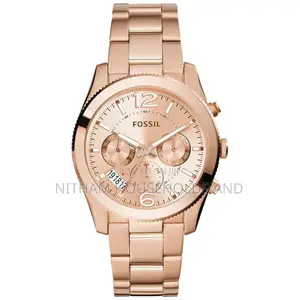 Fossil Es3885 Boyfriend Rose Dial Multifunction Watch for Women