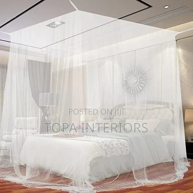 White Square Mosquito Nets for Bed Netting 6x6