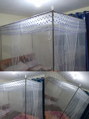 Fly Screen Bed Netting Mosquito Nets With Four Stands