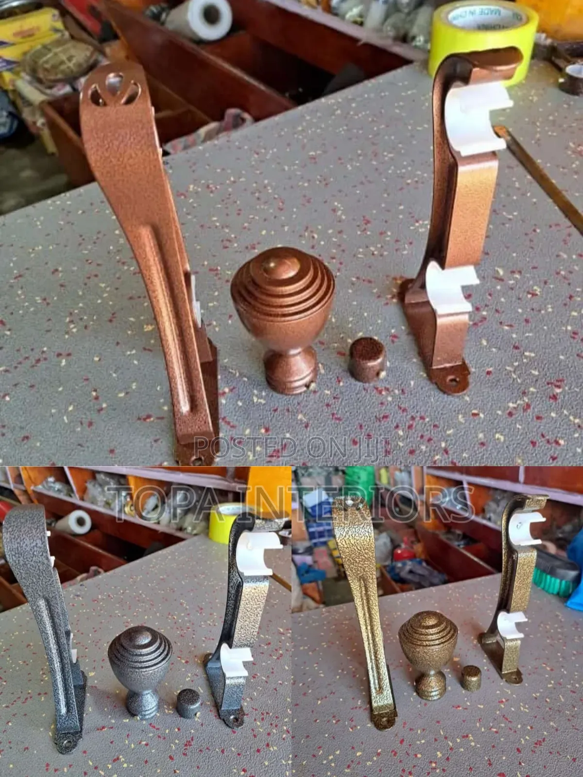 Scratch Resistant Wall Mounted Curtain Rod Accessories Double Brackets