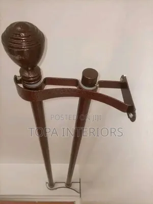 Brown Jua Kali Powder Coated Drapery Curtain Rods