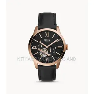 Fossil Me3170 Townsman Automatic Black Leather Watch