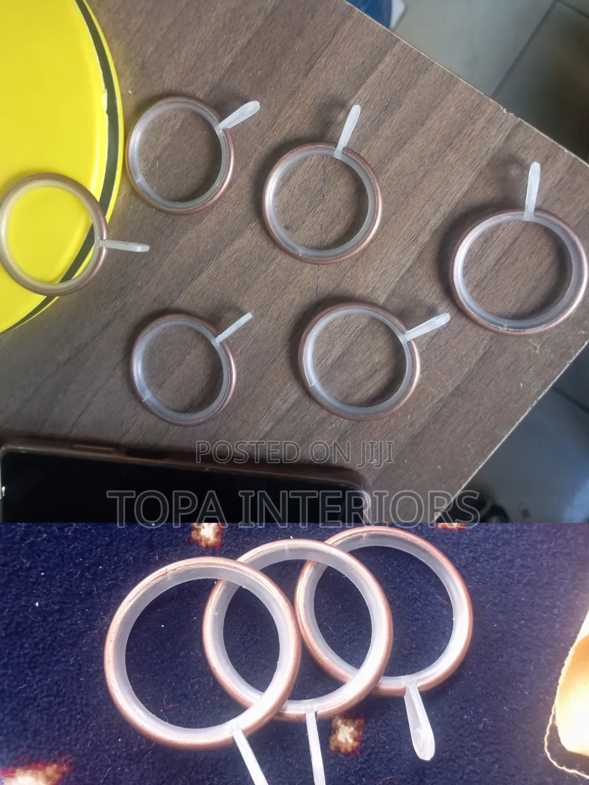 Silent Flowing Metallic Round Curtain Rings