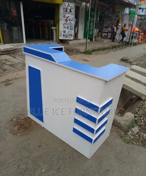 1.2m Customer Care Reception Desk Blue