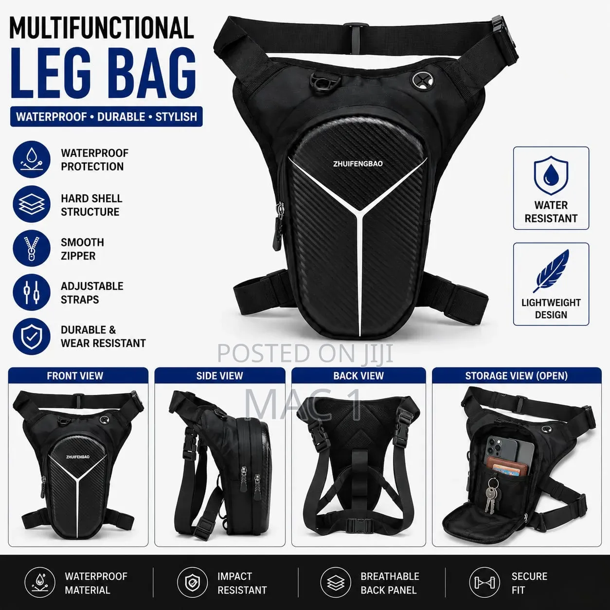 Waterproof Hard Shell Drop Leg Pouch