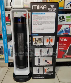 *Mika Tower Heater With Remote, Fan,Tilt and Oscillation *