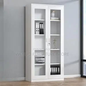 Office Cabinet; Steel Gray Filing Adjustable Shelves Cabinet