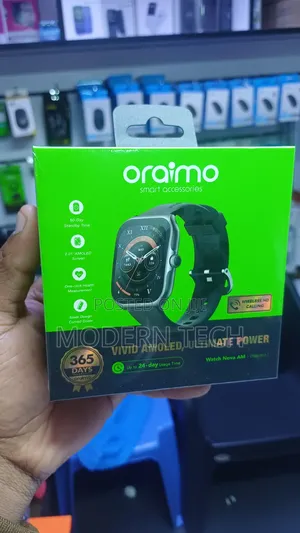 Original Oraimo Watch Nova Am – Ultra-Clear 2.01′′ Amoled Smartwatch