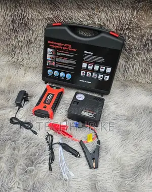 12v Car Jump Starter Power Bank With Air Compressor Flashlight