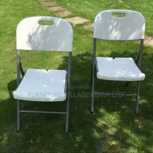 Foldable White Plastic Home Chair.