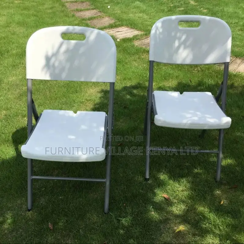 Foldable White Plastic Home Chair.