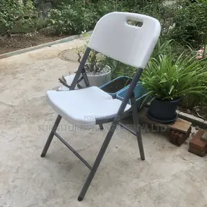 Foldable White Plastic Home Chair.