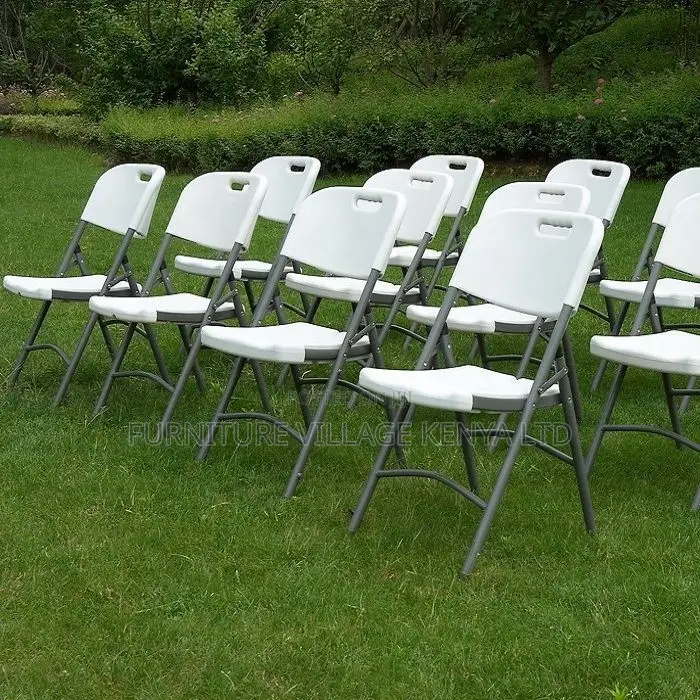 Foldable White Plastic Home Chair.