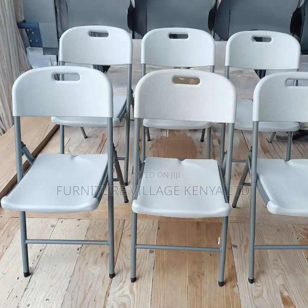 Foldable White Plastic Home Chair.