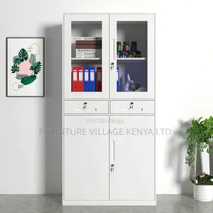 Modern 2-Door File Cabinet With Drawer's