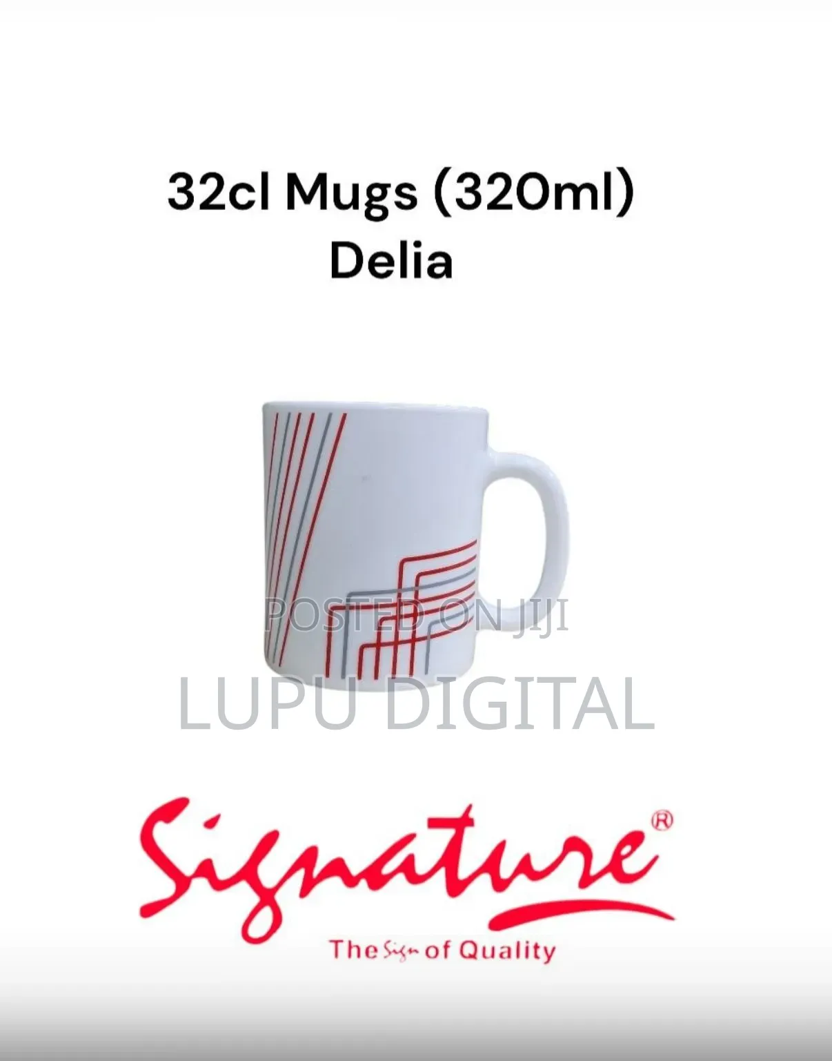 *Set of 6 Signature Cups