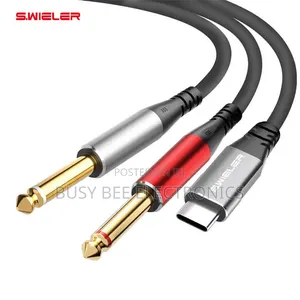Hifi Audio Cable Type C to 6.35 Jack Male Adapter Stereo