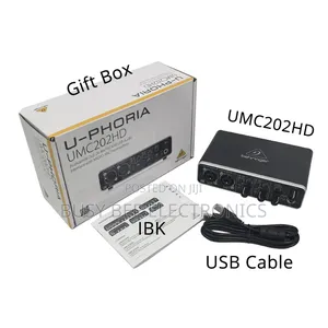 Behringer Umc202hd Sound Card 2-in/2-Out Usb 2.0 Audio Interface