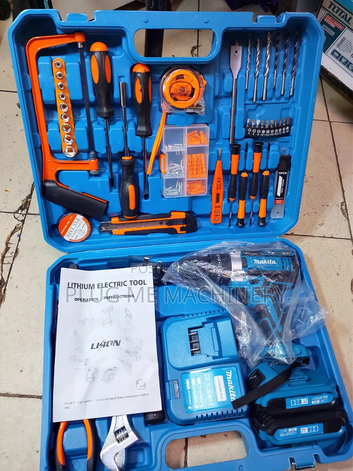 High Value Makita Cordless Drill/Original 2 Batteries With Drill Set