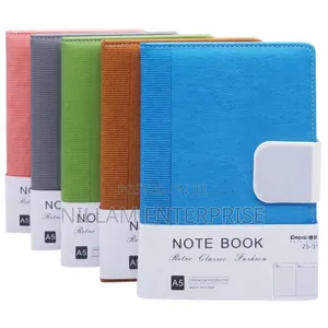 Leather-Bound Notebook With Button Closure