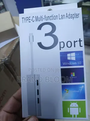 Type -C Usb Hub + Lan Adapter-Macbook Compatible