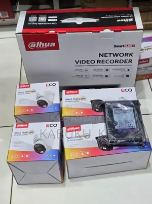 4 Channel Dahua Ip CCTV Camera Full Kit Smart Dual 2mp Ip Camera