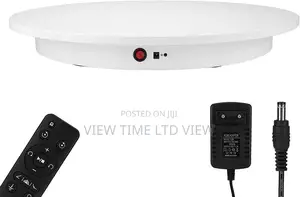 42cm White Motorized Rotating Display Stand