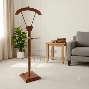 Dressers; Mahogany Home Office Deskside Coat Hanger