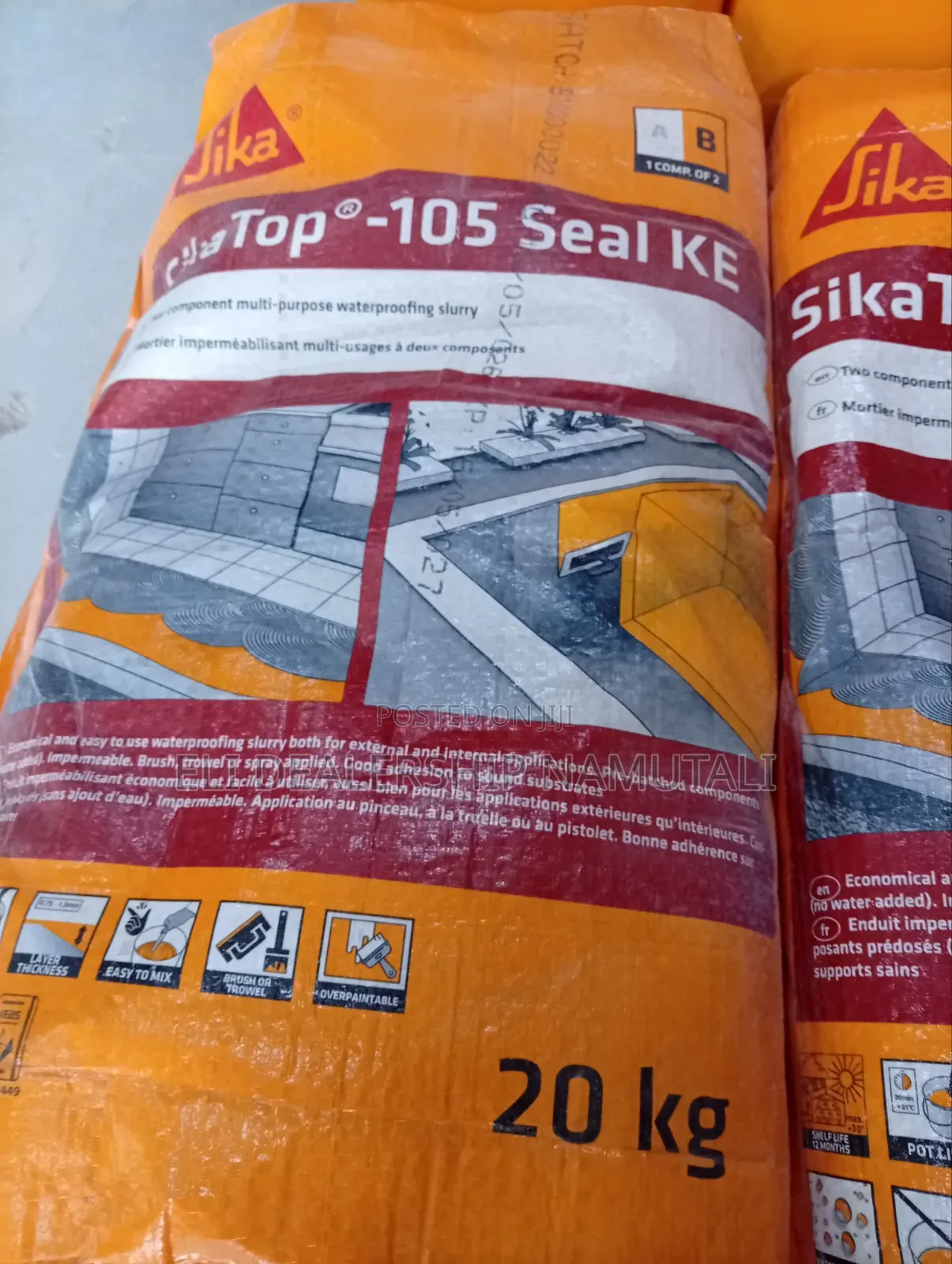 Sika Cementitious Waterproof Coating 20kg + Liquid Polymer