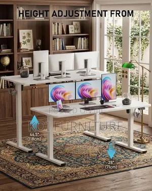 Office Desk; 1200mm Ergonomic Stylke Electric Adjustable Office Desk