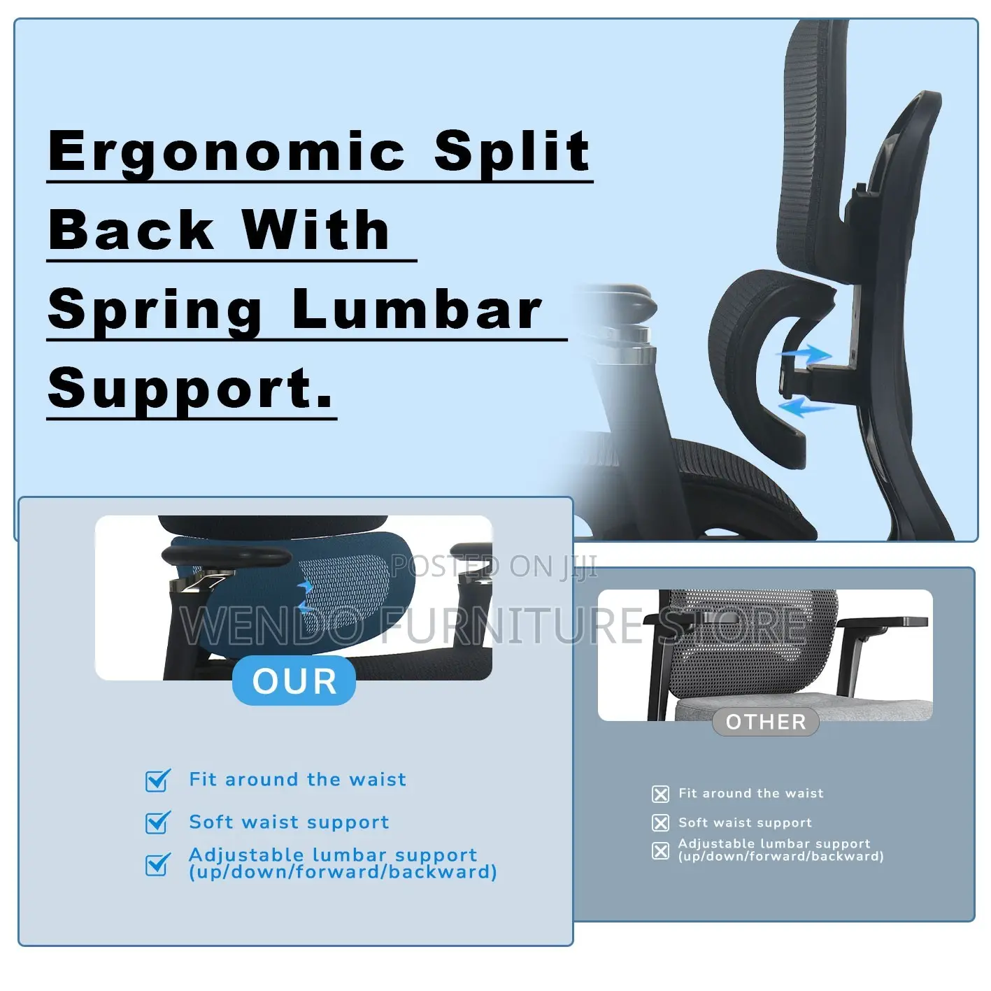 Office Chairs; Mesh Ergonomic High Backrest Chairs