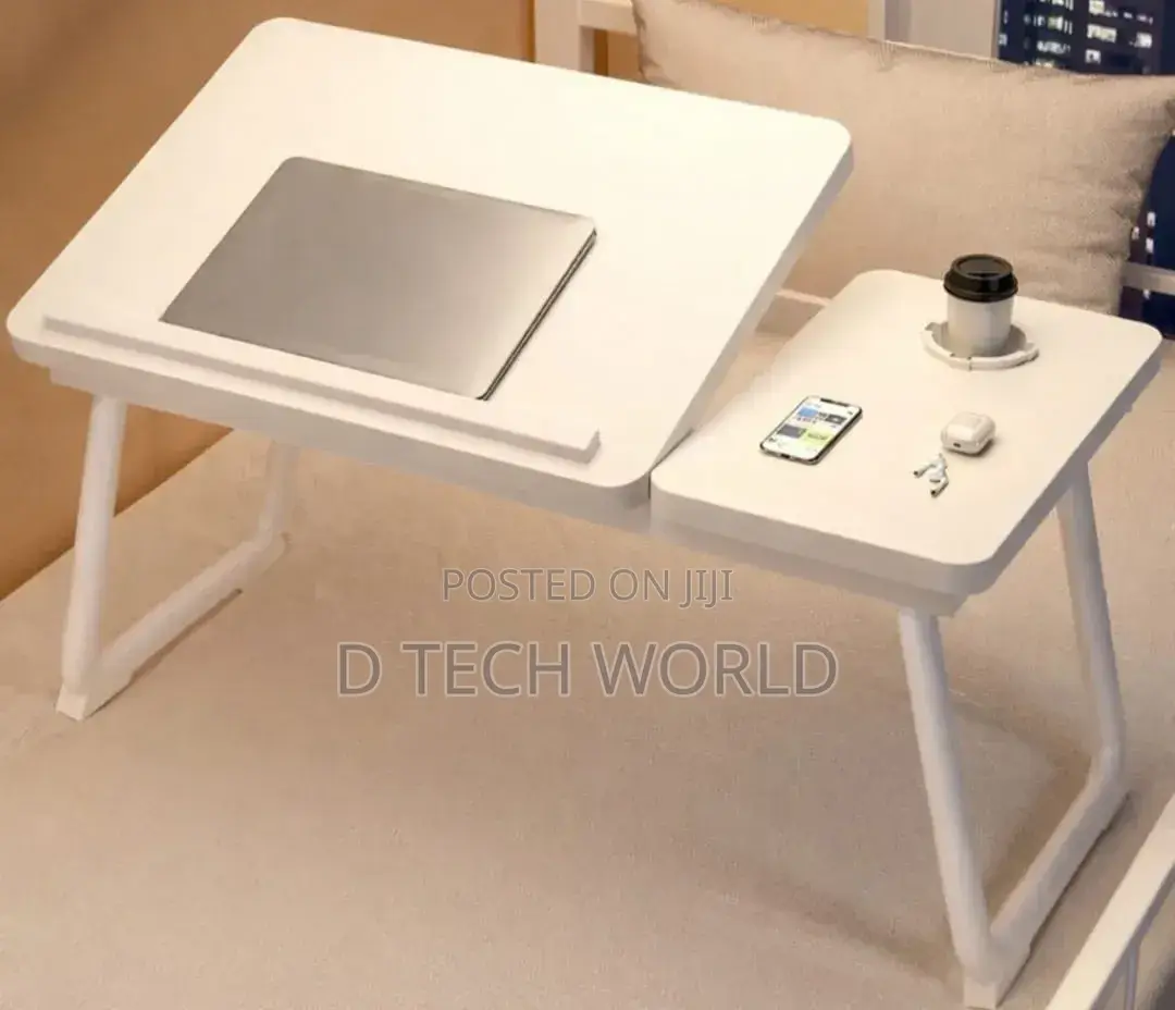Wooden Laptop Stands With a Cup Holder